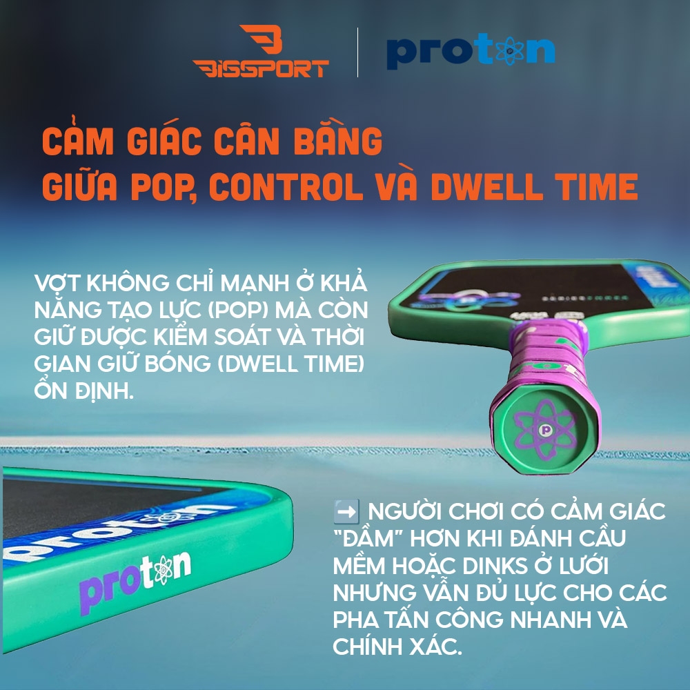 Vợt Pickleball Proton Series 3 - Project Peacock Chính Hãng - Ổn Định - Bền Nhẹ - Tối Ưu Lối Đánh - Bám Bóng Tốt